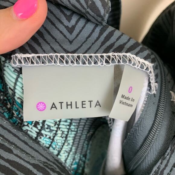Athleta Everywhere Featherweight Blue/Gray Halter Dress - Picture 4 of 6